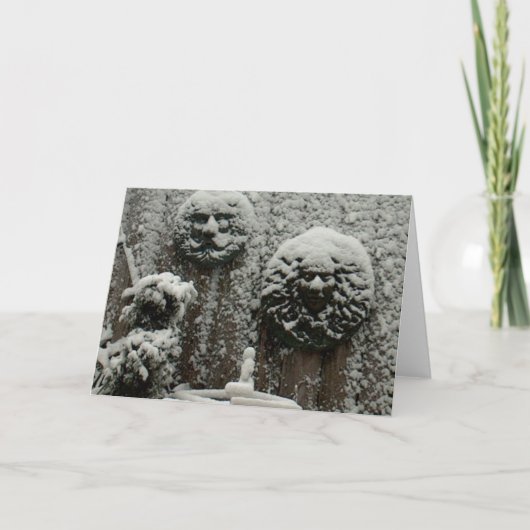 besneeuwde gezichten kaart (Voorkant)