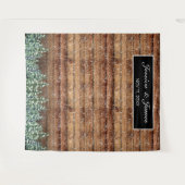 Besneeuwde hout- en bosbruiloftsfotobehang wandkleed (Voorkant (horizontaal))