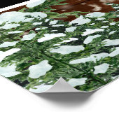 Besneeuwde houten & bosland anniversarium foto pro poster (Hoek)