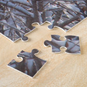Besneeuwde Ijs Takken in de Winter Legpuzzel (Zijkant)