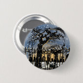 Besneeuwde Kerkhofsfeer Ronde Button 5,7 Cm (Voorkant /achterkant)