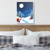 Besneeuwde Kerst Winter Wonderland Canvas Afdruk (Insitu (Slaapkamer))