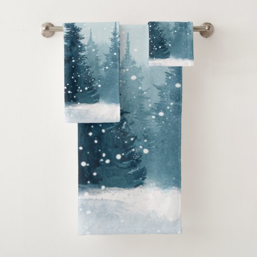 Besneeuwde Kerstbomen  Bad Handdoek (Insitu)