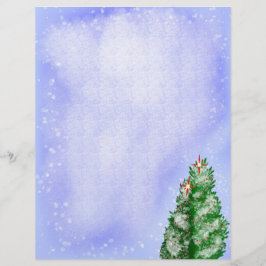 Besneeuwde Kerstbomen Briefhoofd