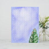 Besneeuwde Kerstbomen Briefhoofd (Staand voorkant)