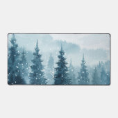 Besneeuwde kerstbomen  bureaumat (Voorkant)