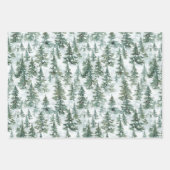 Besneeuwde Kerstbomen Inpakpapier Vel (Voorkant)