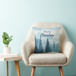 Besneeuwde Kerstbomen Kussen