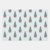 Besneeuwde Kerstboom Inpakpapier Vel (Voorkant 3)