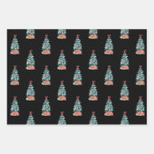Besneeuwde Kerstboom Inpakpapier Vel (Voorkant 2)