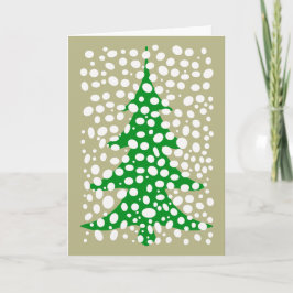 Besneeuwde kerstboom kerstkaart voor in de woestij feestdagen kaart