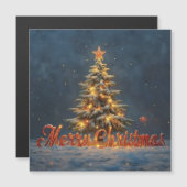 Besneeuwde Kerstboom met Warme Lichtjes (Voorkant / Achterkant)
