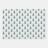 Besneeuwde Kerstboom v2 Inpakpapier Vel (Voorkant 3)