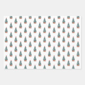 Besneeuwde Kerstboom v2 Inpakpapier Vel (Voorkant)