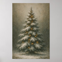 Besneeuwde Kerstboom | Winter Huis Decoratie Poste