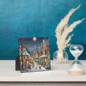 Besneeuwde Kerststad Fotoplaat (Insitu)