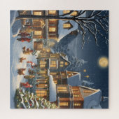 Besneeuwde Kerststad Legpuzzel (Horizontaal)