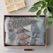 Besneeuwde Kerststad met Herten Tissuepapier (Geschenk)