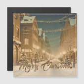 Besneeuwde kerststraten in het stadscentrum (Voorkant / Achterkant)