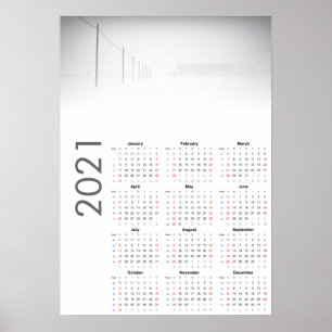 Besneeuwde Landschapskalender 2021 Poster