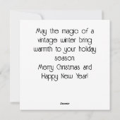 Besneeuwde Londense kersttafereel Feestdagenkaart (Achterkant)