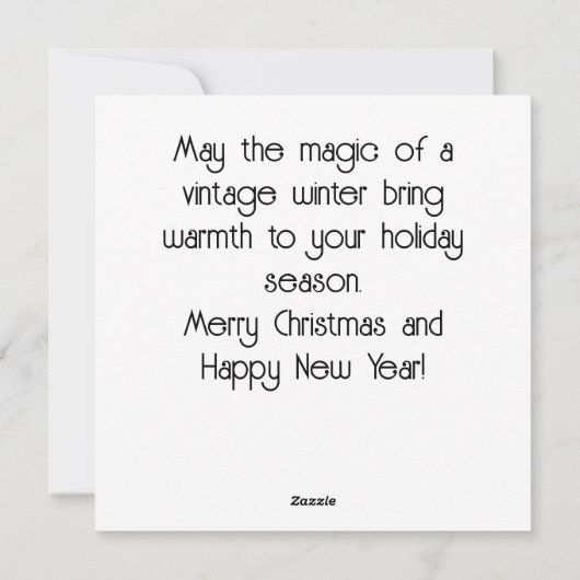 Besneeuwde Londense kersttafereel Feestdagenkaart (Achterkant)