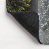 Besneeuwde nevel in het bos muismat (Hoek)