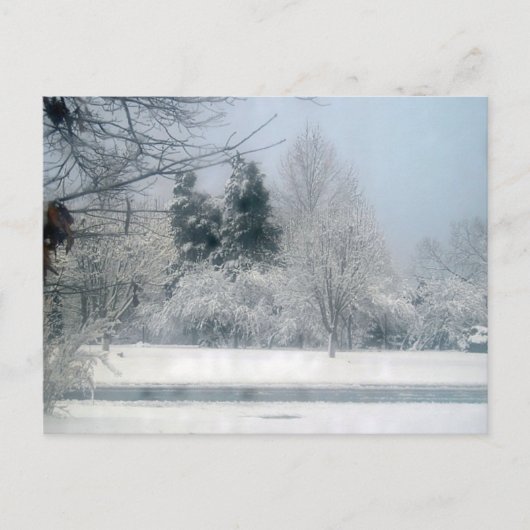Besneeuwde Ochtend - Ansichtkaart Briefkaart (Voorkant)
