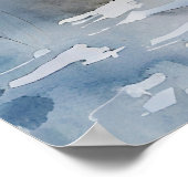 Besneeuwde oevers van het Havel Havelland Aquarel Poster (Hoek)