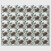 Besneeuwde pijnappel I Winter Natuurfotografie Cadeaupapier (Vlak)