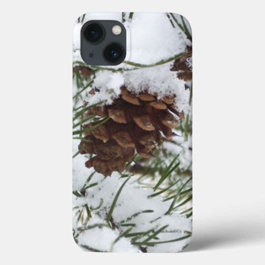 Besneeuwde pijnappel I Winter Natuurfotografie Case-Mate iPhone Case (Achterkant)