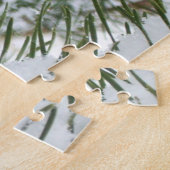 Besneeuwde pijnappel I Winter Natuurfotografie Legpuzzel (Zijkant)