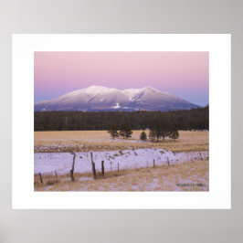 Besneeuwde San Francisco Peaks Arizona Zonsonderga Poster