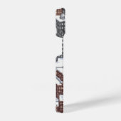 besneeuwde stad met pixels iPhone hoesje (Rechterkant)