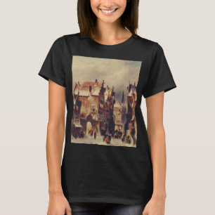 Besneeuwde straat in Haarlem door Charles Leickert T-shirt