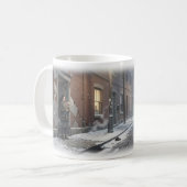 Besneeuwde Straat van Stille Hoop Winter Mok (Voorkant links)