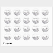 Besneeuwde Takken - Ronde Sticker (Vel)
