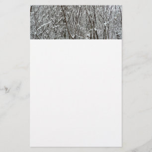 Besneeuwde Takken Winter Abstract Briefpapier
