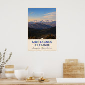 Besneeuwde toppen van de Franse Alpen Poster (Keuken)