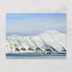 Besneeuwde toppen Woodfjord Svalbard 2 Briefkaart