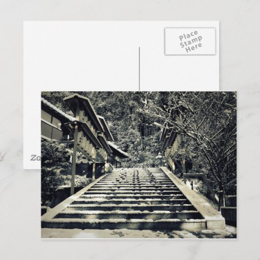 Besneeuwde Treden Briefkaart (Voorkant / Achterkant)