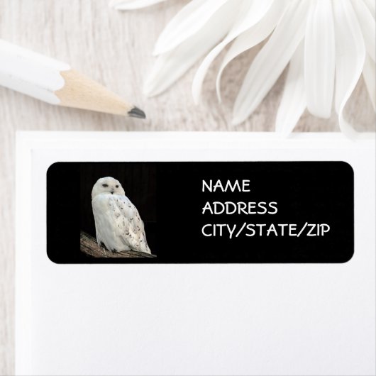**BESNEEUWDE UIL** ADRESETIKETTEN ETIKET (Insitu)