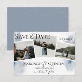 Besneeuwde Winter Aquarel Foto Save The Date Aankondiging (Voorkant / Achterkant)