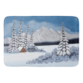 Besneeuwde Winter Badmat