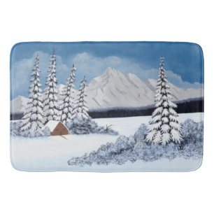 Besneeuwde Winter Badmat