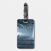 besneeuwde winter bagagelabel (Achterkant verticaal)