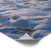 Besneeuwde winter Baltische zeekust Poster (Hoek)