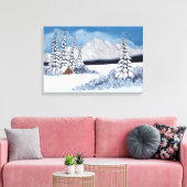 Besneeuwde Winter Canvas Afdruk (Insitu (Woonkamer))