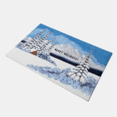 Besneeuwde Winter Deurmat (Schuin)