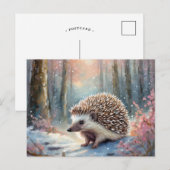 Besneeuwde Winter Egel Moderne Kunst Briefkaart (Voorkant / Achterkant)